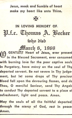 16-Thomas A Becker-In Loving Memory-March 6 1969